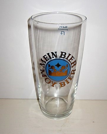 beer glass from the Moy brewery in Germany with the inscription 'Mein Bier Moy Bier'