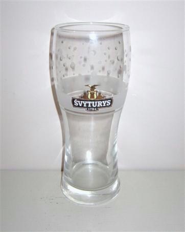 beer glass from the Svyturys-Utenos Alus brewery in Lithuania with the inscription 'Svyturys 1784'