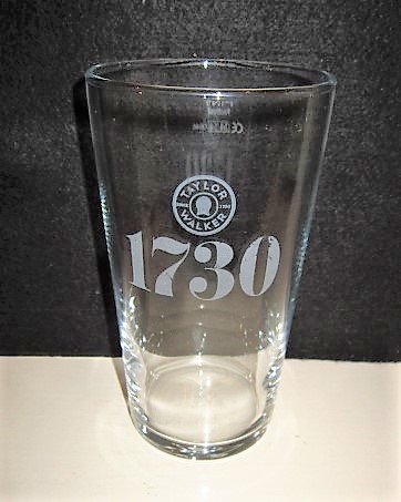 beer glass from the Westerham brewery in England with the inscription 'Taylor Walker 1730'