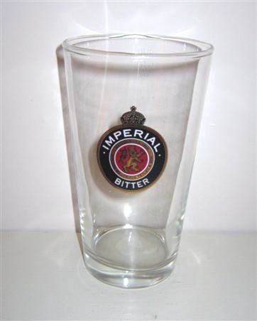 beer glass from the Tetley's brewery in England with the inscription 'Imperial Bitter Established 1822 Brewed By Joshua Tetley &Son'