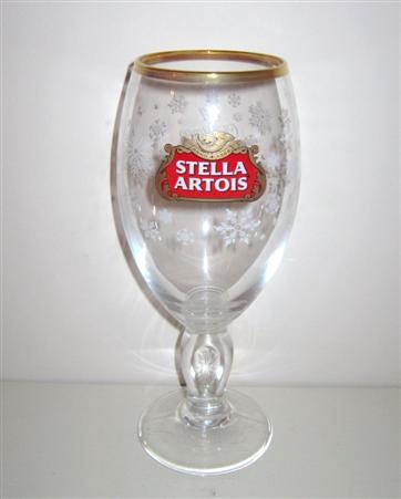 beer glass from the Stella Artois brewery in Belgium with the inscription 'Stella Artois'