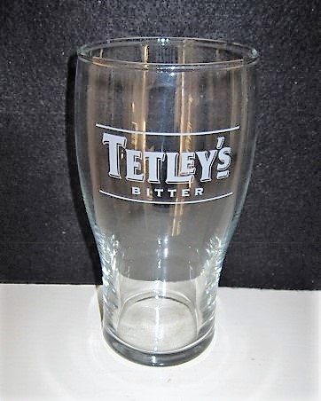 beer glass from the Tetley's brewery in England with the inscription 'Tetley's Bitter'