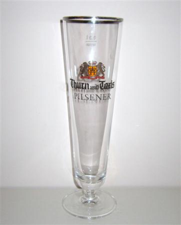 beer glass from the Thurn Und Taxis brewery in Germany with the inscription 'Thurn Und Taris Pilsner'