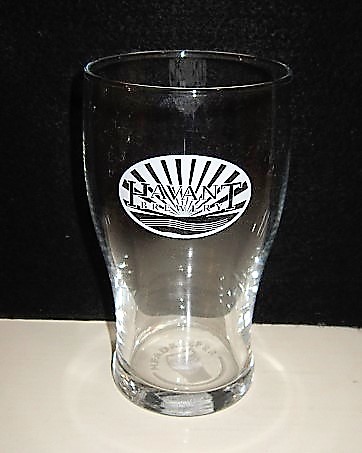 beer glass from the Havant brewery in England with the inscription 'Havant Brewery'