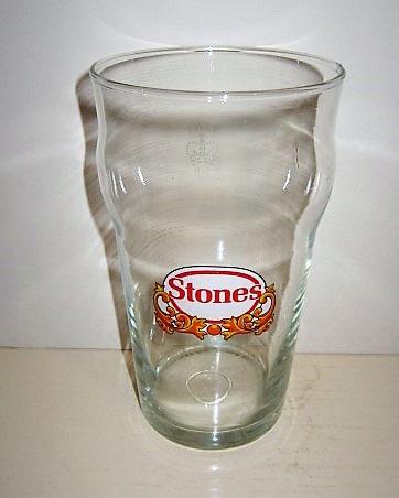 beer glass from the Bass  brewery in England with the inscription 'Stones'