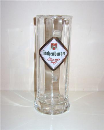beer glass from the Westerwald brewery in Germany with the inscription 'Hachenburger Seit 1861'
