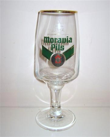 beer glass from the Holsten brewery in Germany with the inscription 'Morauia Pils'