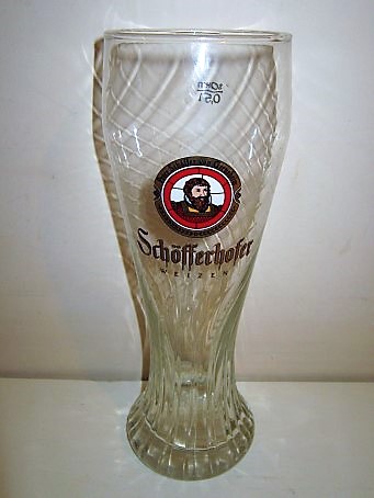 beer glass from the Schfferhofer brewery in Germany with the inscription 'Schofferhofer Weizen'