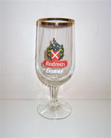 beer glass from the Andreas Hagen brewery in Germany with the inscription 'Andreas Export'