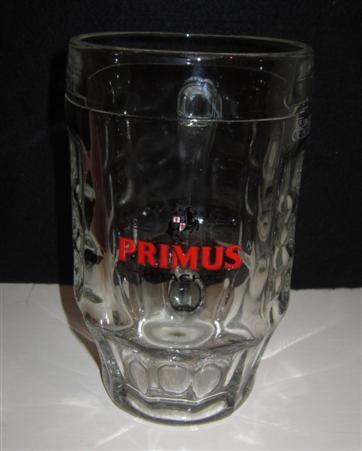 beer glass from the  Haacht brewery in Belgium with the inscription 'Primus Haacht'