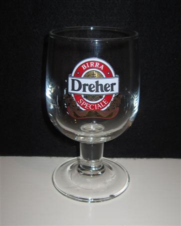 beer glass from the Dreher brewery in Italy with the inscription 'Dreher Birra Speciale'