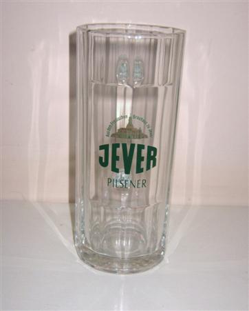 beer glass from the Jever  brewery in Germany with the inscription 'Jever Pilsner'