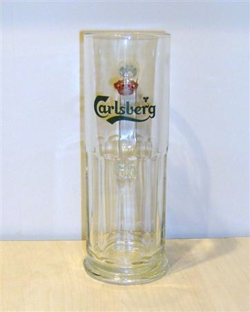 beer glass from the Carlsberg brewery in Denmark with the inscription 'Carlsberg'