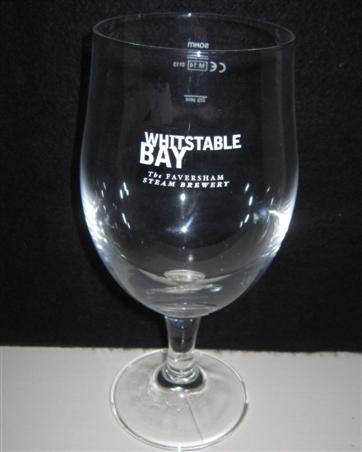 beer glass from the Shepherd Neame brewery in England with the inscription 'Whistable Bay. The Faversham Brewery'