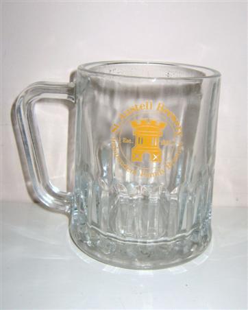 beer glass from the St. Austlell  brewery in England with the inscription 'St Austiell Brewery EST 1851 Independent Family Brewers'