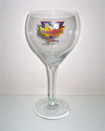 beer glass from the Malheur brewery in Belgium with the inscription 'Malheur. Bier, Biere'