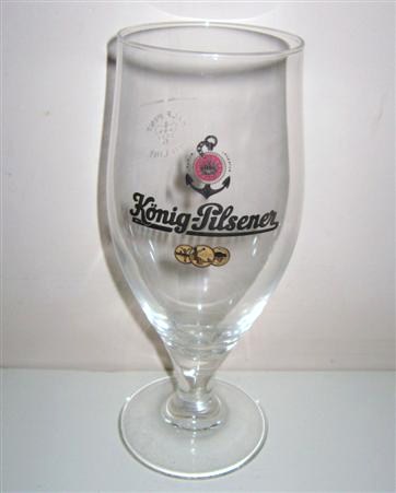 beer glass from the Konig  brewery in Germany with the inscription 'Konig Pilsener'