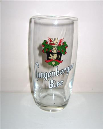 beer glass from the Langenberger  brewery in Germany with the inscription 'Langenburger Bier'