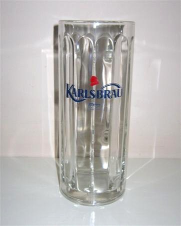 beer glass from the Karlsbrau  brewery in Germany with the inscription 'Karlsbrau. Karlsbrau Brauerei Homburg Germany'