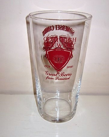 beer glass from the Cotleigh brewery in England with the inscription 'Cotlrigh Brewery 1979- 2000 Great Beer's'