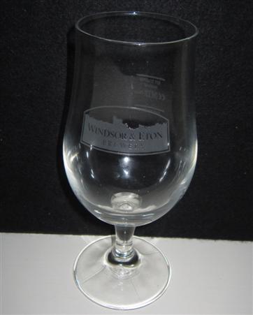 beer glass from the Windsor & Eton brewery in England with the inscription 'Windsor & Eaton Brewery'