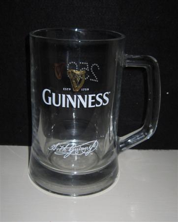 beer glass from the Guinness  brewery in Ireland with the inscription 'EST 1759 Guinness'
