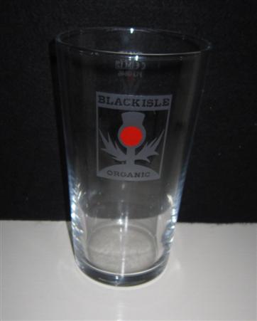 beer glass from the Black Isle  brewery in Scotland with the inscription 'Black Isle Organic'