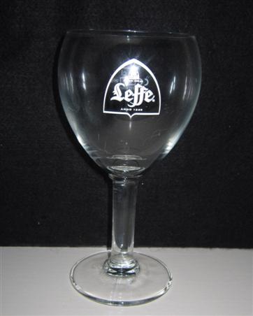 beer glass from the Leffe brewery in Belgium with the inscription 'Leffe Anno 1240'