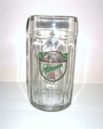 beer glass from the Staropramen brewery in Czech Republic with the inscription 'Staropramen. Des Prager Bier'