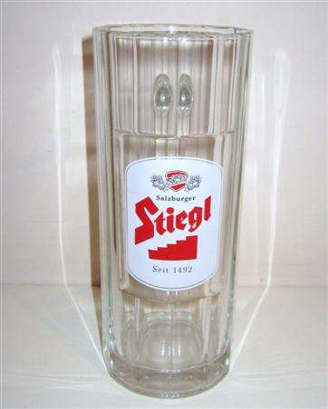 beer glass from the Stiegl brewery in Austria with the inscription 'Salzburger. Stiegl Seit 1492'