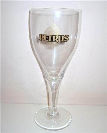 beer glass from the Bavik brewery in Belgium with the inscription 'Petrus'