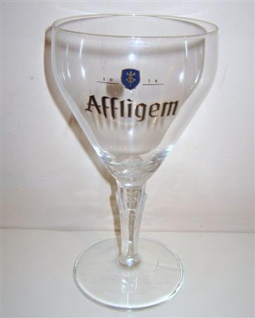 beer glass from the Affligem brewery in Belgium with the inscription '1074 Affligem'