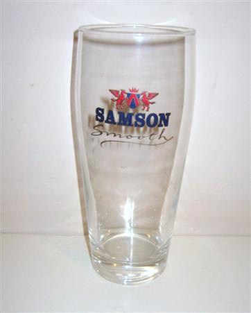 beer glass from the Vaux brewery in England with the inscription 'Samson Smooth'