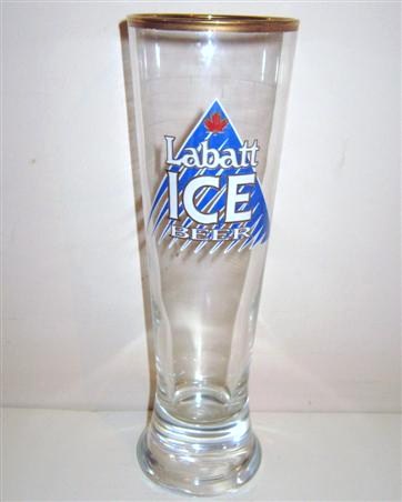 beer glass from the Labbatt's brewery in Canada with the inscription 'Labatt Ice Beer'