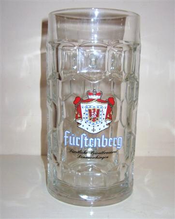 beer glass from the Furstenberg  brewery in Germany with the inscription 'Furstenberg'