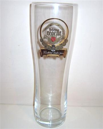 beer glass from the Bohemia Regent brewery in Czech Republic with the inscription 'Bohemia Regent'