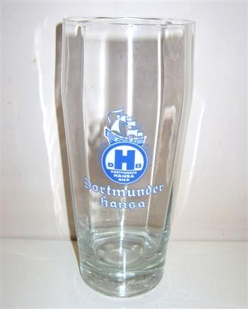 beer glass from the Dab brewery in Germany with the inscription 'Dortmunder Hansa'