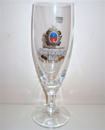 beer glass from the Krombacher brewery in Germany with the inscription 'Krombacher Pils '