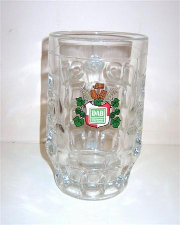 beer glass from the Dab brewery in Germany with the inscription 'DAB Dortmunder Actien Brauerei'