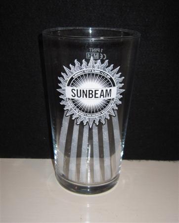 beer glass from the Wolverhampton & Dudley  brewery in England with the inscription 'Sunbeam'