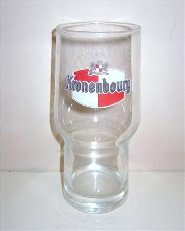 beer glass from the Kronenbourg brewery in France with the inscription 'Kronenbourg'