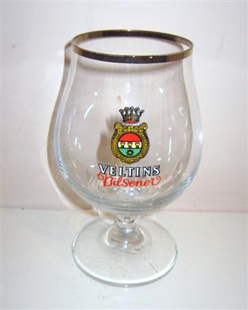 beer glass from the Veltins  brewery in Germany with the inscription 'Veltins Pilsener'