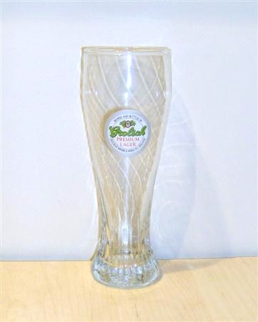 beer glass from the Grolsch brewery in Netherlands with the inscription 'Grolsch Premium Larger  '