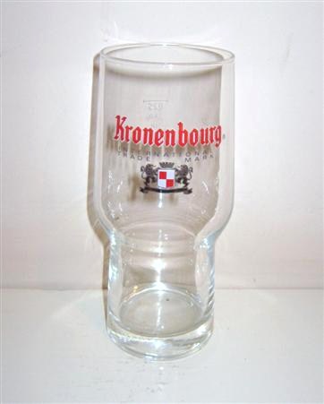 beer glass from the Kronenbourg brewery in France with the inscription 'Kronenbourg Interenational Trade Mark'