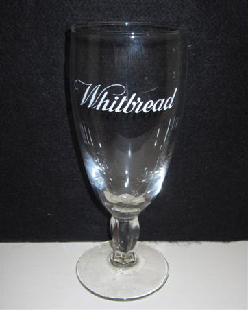 beer glass from the Whitbread  brewery in England with the inscription 'Whitbread'