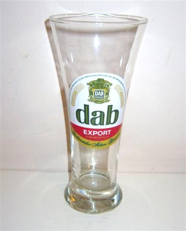 beer glass from the Dab brewery in Germany with the inscription 'DAB Export Dortmunder Actien Brauerei'