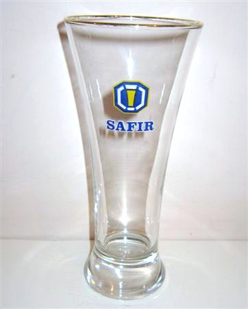 beer glass from the InBev brewery in Belgium with the inscription 'Safir'