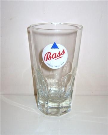 beer glass from the Bass  brewery in England with the inscription 'Bass Stout Pale Ale'