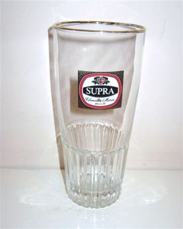 beer glass from the Supra  brewery in Belgium with the inscription 'Supra '