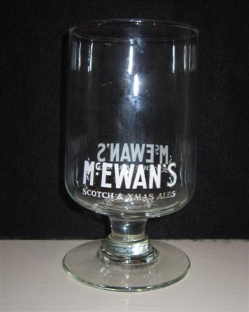 beer glass from the McEwan's brewery in Scotland with the inscription 'Mcewan's Scotch & Xmas Ale '